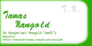 tamas mangold business card